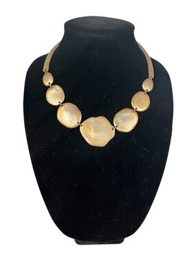 Gold Statement Disc Necklace - Women Jewelry